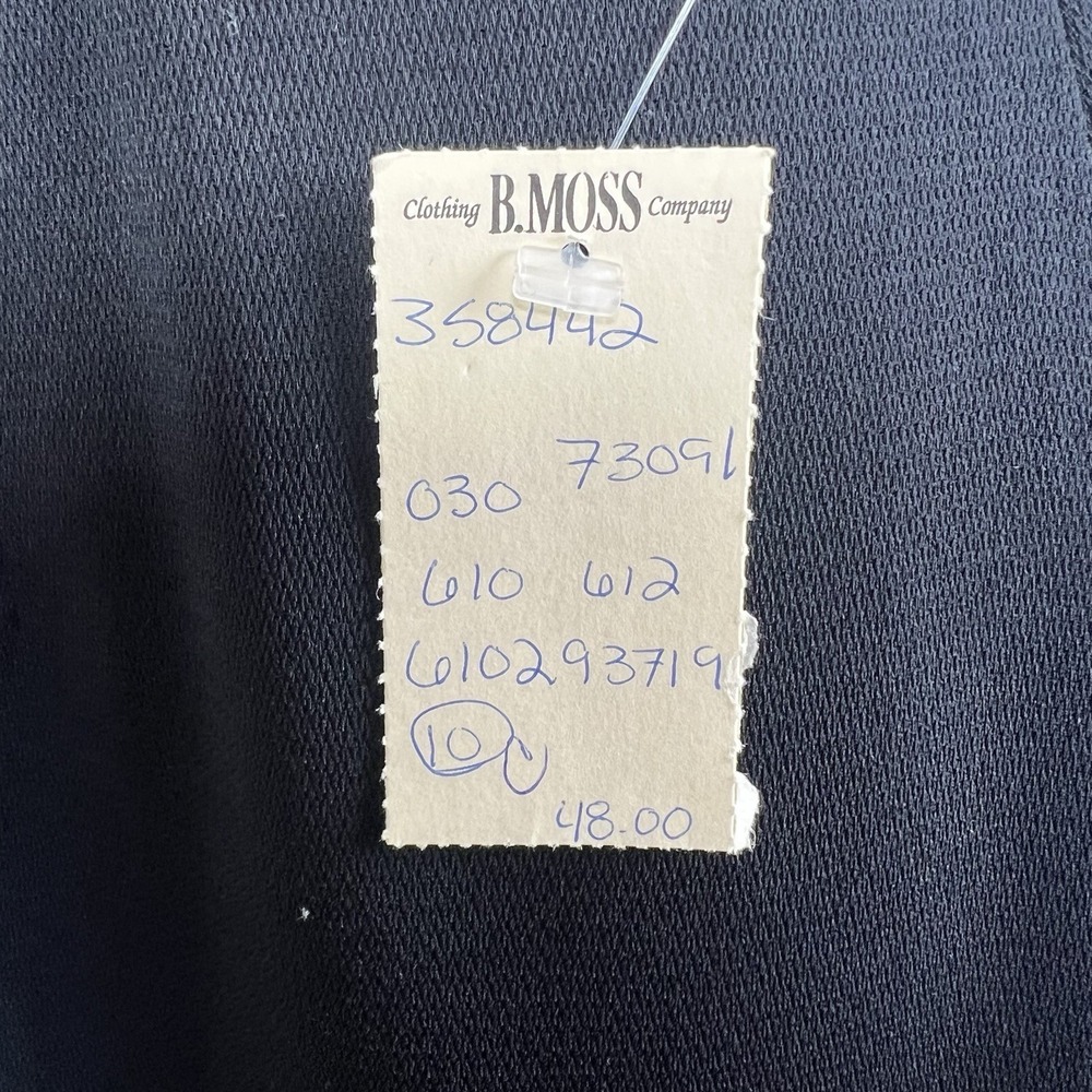 NEW! Vintage Tailor‎ B Moss Black Pencil Skirt Size 10 Preppy Dark Academia USA - Picture 4 of 11